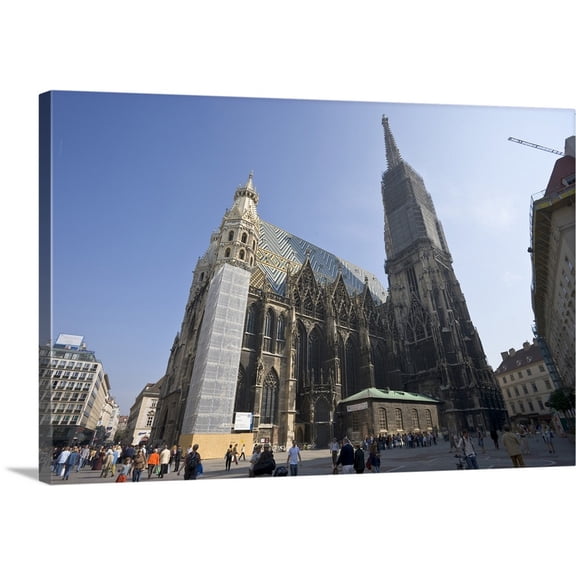 Great BIG Canvas | "St. Stephen's Cathedral, Vienna, Austria" Canvas Wall Art - 30x20