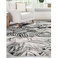 thumbnail image 3 of Rugs.com Blossom Collection Rug – 6 Ft Octagon Charcoal Medium Rug Perfect For Living Rooms, Kitchens, Entryways, 3 of 9