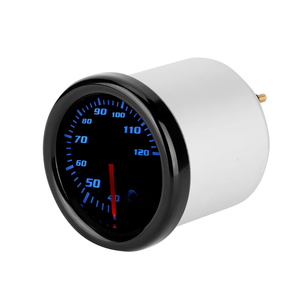 40-120℃ Universal 7 Color LED Water Temp Meter 12V Auto Water Temp Gauge Car Vehicle Modification Accessory Car Water Temperature Meter Diameter 2in/52mm 