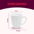 thumbnail image 2 of Larah Wave Blue Opalware Coffee Mug - 390ml, White, Set Of 1 Piece | Tea Coffee Mugs Set - Bone Ash Free, Microwave & Dishwasher Safe | Ideal For Daily Use & Gifting, 2 of 5