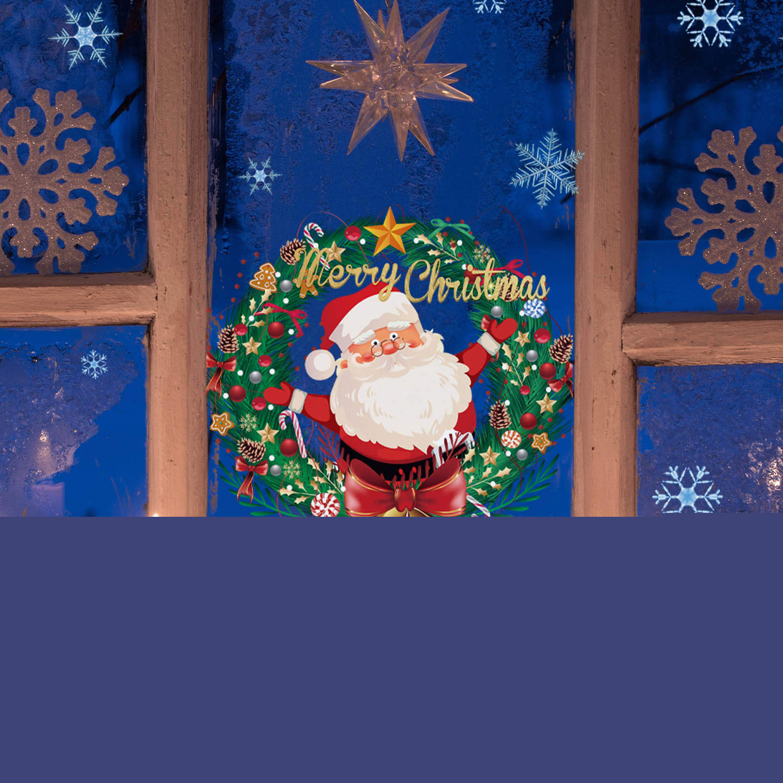 thumbnail image 5 of Fwttom Christmas Window Clings, Large Size Christmas Windows Decorations, Double-Sided Window Clings With Santa Claus Christmas Decor for Holiday, Party, Home Glass, 5 of 6