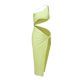thumbnail image 1 of Vestido midi asimétrico con abertura en el muslo para mujer (verde, M), 1 of 5