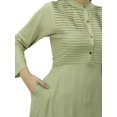 thumbnail image 5 of Bimba Women's Long Sleeve Maxi Mandarin Collar Plain Jilbab Dress With Pockets, 5 of 5