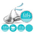 thumbnail image 1 of Darling Souvenir Candy 190 Pcs Baby Shower Theme Stickers DIY Chocolate Labels-Turquoise Blue, 1 of 2