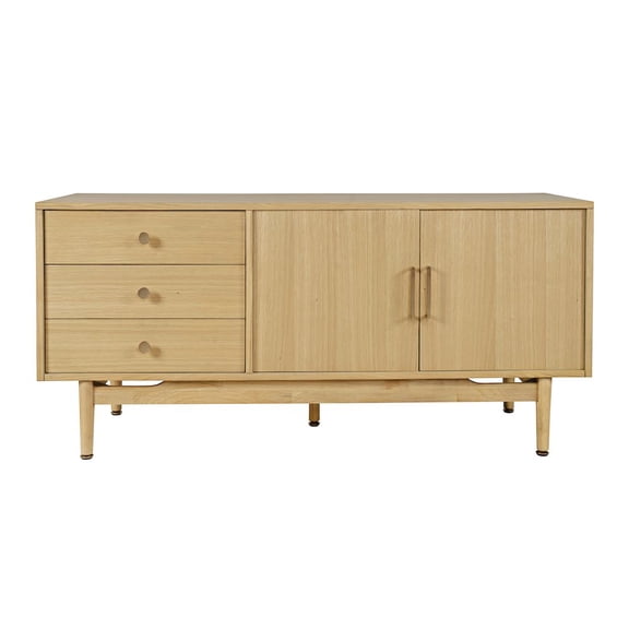 Jofran Olson 57" Mid-Century Modern Scandinavian Console TV Stand Storage Cabinet