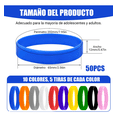 thumbnail image 2 of 50 Pzas Solo Fiesta Pulseras De Silicón Eventos Colores Neón Xtellar multicolor, 2 of 3