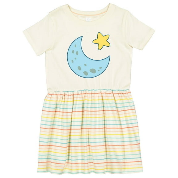 Inktastic Moon and Star Girls Toddler Dress