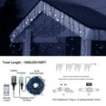 thumbnail image 3 of Cheelom Fairy String Party Decoration Lights Christmas Icicle Lights Outdoor Indoor 105ft 1000 Led 8 Modes with 50 Drops Plug In Waterproof Timer Memory Function Clearance Sales, 3 of 3