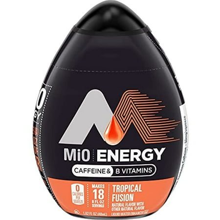 Mio Liquid Water Enhancer - Makes 24 Servings + Vitamins, 1.62 Oz Each, (Tropical Fusion, Pack Of 5)