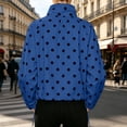 thumbnail image 5 of Tqcoqu Women's Polka Dot Cropped Jacket,Stand Collar Button Down Lightweight Oxford Cloth Windbreaker With Drawstring Hem And Pockets, 5 of 8