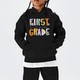 thumbnail image 5 of Mercatoo Sweatshirt for Toddler Kids Hooded Letter Printed Long Sleeve 𝗖artoon Pullover 𝗣reppy Drop Shoulder Hoodie, 5 of 7