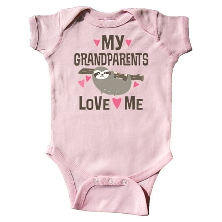 

Inktastic My Grandparents Love Me Sloth Gift Baby Girl Bodysuit