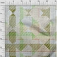 thumbnail image 3 of oneOone Cotton Jersey Light Green Fabric Check Craft Projects Decor Fabric Printed By The Yard 58 Inch Wide, 3 of 4