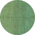 thumbnail image 1 of Ahgly Company Indoor Round Abstract Turquoise Blue Modern Area Rugs, 5' Round, 1 of 4