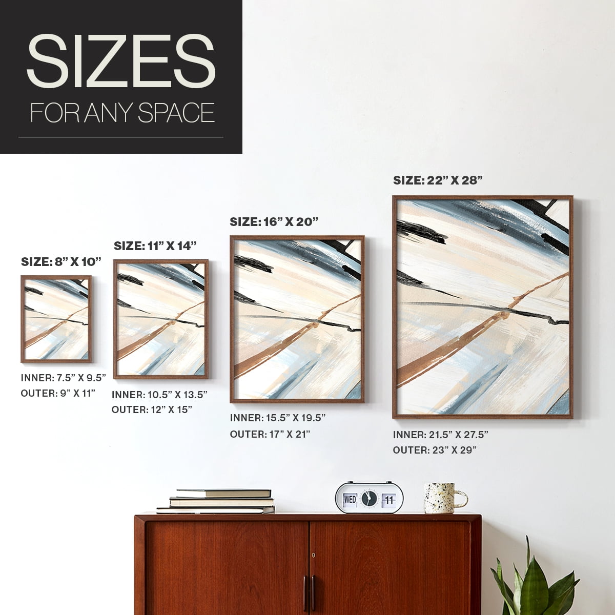 Dancing Wind Revisit II Framed Print in Brown Solid Wood Framed Print No Nail Hanging