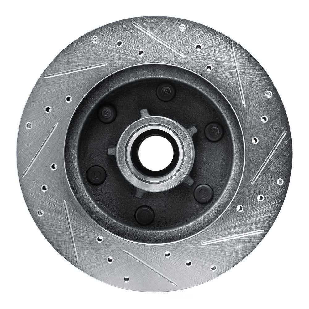 Dynamic Friction Company 631-48011L DFC Brake Rotor - Drilled And Slotted - Silver