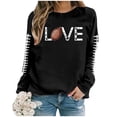thumbnail image 4 of Women Game Day Sweatshirts Novelty Football Printed Long Sleeve Crew Neck Tops 2025 Fall Fashion Casual Classic Fit Blouses, 4 of 4