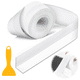 thumbnail image 1 of Rawiri Tira selladora de baño, tira de calafateo autoadhesiva de 11 pies, antimoho impermeable, cinta de sellado simple con herramienta de sellado para bañera, inodoro, ducha, pared, esquina, cocina, 1 of 7