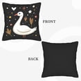 thumbnail image 6 of Whimsical White Swan Throw Pillow Covers 18x18in Set of 2 - Colorful Floral & Star Design for Couch Bed Car, 6 of 8