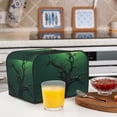 thumbnail image 5 of KLL Green Night Sky Moon Branches Print 4 Slice Toaster Dust Covers Kitchen Small Appliance Cover with 2 Pockets,Can hold Jam Spreader Knife & Toaster Tongs (12.4 x 10.6 x 8.2), 5 of 6