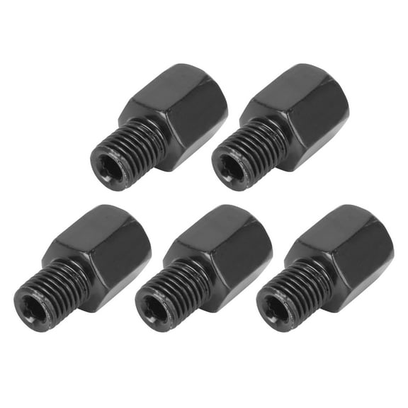 5pcs 10mm LH to 10mm RH Black Metal Motorcycle Rearview Mirrors Adapter Bolt Screw