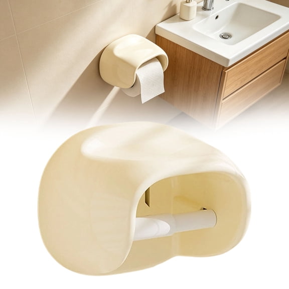Bathroom Toilet Paper Holder, Paper Towel Holder Wall Mount, Adhesive Toilet Paper Holder Tissue Holder for Bathroom, Wall Toilet Paper Holder No-Drill Bathroom Tissue Dispenser 1Pcs