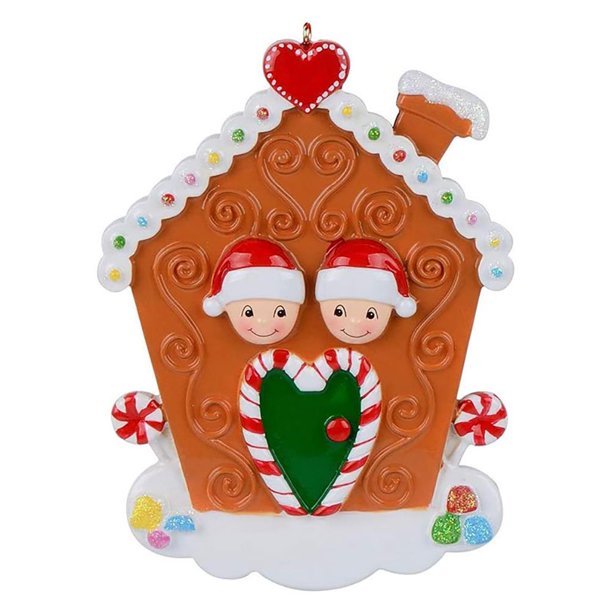 Navidad Personalizado, Colgante De Resina, Adornos Colgantes Para Decoración De Árbol De Navidad seitruly HA042982-01