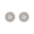 thumbnail image 2 of 1/2 Carat Diamond Halo Stud Earrings in 10K Rose Gold, 2 of 4