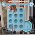 thumbnail image 6 of Bakeware Set Baking Pan Set Non-Stick Kitchen Oven Round/Square Cake Pan, Muffin Pan, Baking Pan, Cookie Sheet Set Baking Supplies Christmas Blue Snowflake Pattern, 6 of 7