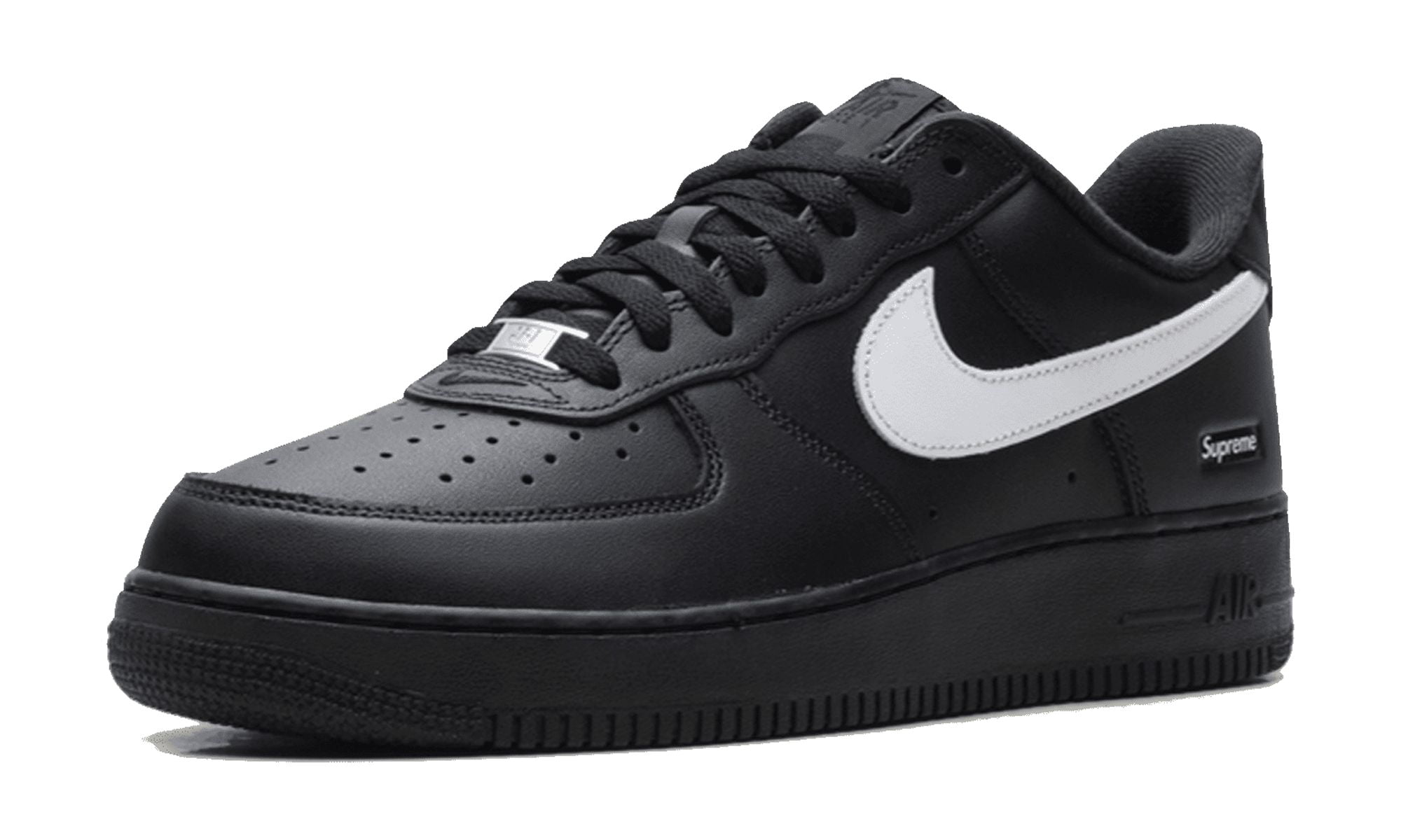 NIKE MENS Air Force 1 Low "Supreme - Mini Box Logo Black / White" CU9225 002 CU9225 002 from Stadium Goods