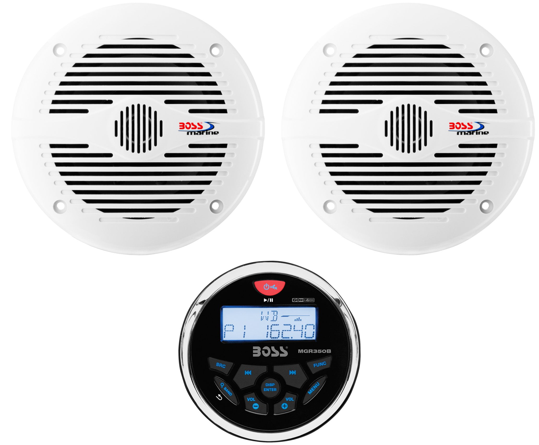 Jensen MS3A Waterproof Bluetooth 80W Radio Speakers Antenna AM/FM ATV