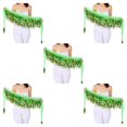 thumbnail image 2 of ziyahi Durable And Firm Lightweight Hip Scarf For Belly Dance Performances Wide Application Blended light green 5Set, 2 of 6