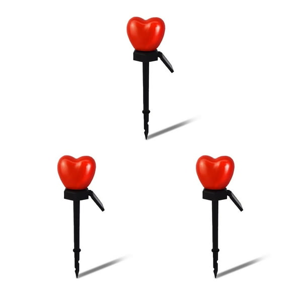 Luz de estaca solar Inteprter IPX5 lámpara LED en forma de corazón Rojo