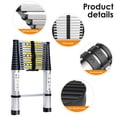 thumbnail image 2 of Soges Aluminum Telescoping Ladder, Extendable Telescoping Ladder, 20.5 ft Collapsible Ladder, Sliver, 330lb Capacity, 2 of 7