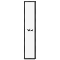 10x55 Frame Black Charcoal Grey Wood Textured Picture Frame | 0.75 Inch Moulding Width | Gunmetal