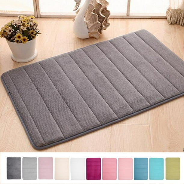 24"x16" Microfibre Memory Foam Mat Absorbent Slipresistant Rugs Pad