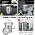 thumbnail image 5 of ABCISI 2.0L/64oz Large Stainless Steel Pitcher, 8 Cup Metal Measuring Cups with Handle and Lid for Home Cooking, Restaurant Service, Latte Art and More, Precision Markings Measuring Cup for Liquid, 5 of 7