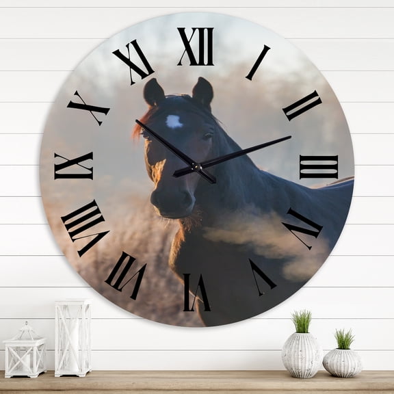 Designart 1 in Quartz Farmhouse Wall Clock