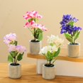 thumbnail image 2 of Artificial Rose Flower Ornamental Easy Care Creative Hydrangea Artificial Potted Plant, 2 of 4