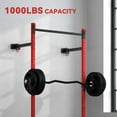 thumbnail image 3 of YYAo Barbell Bench Presses with Pull Up Bar, Wall Mounted and Adjustable, Squat Rack with 1000 Pounds Capacity, Red, 3 of 7