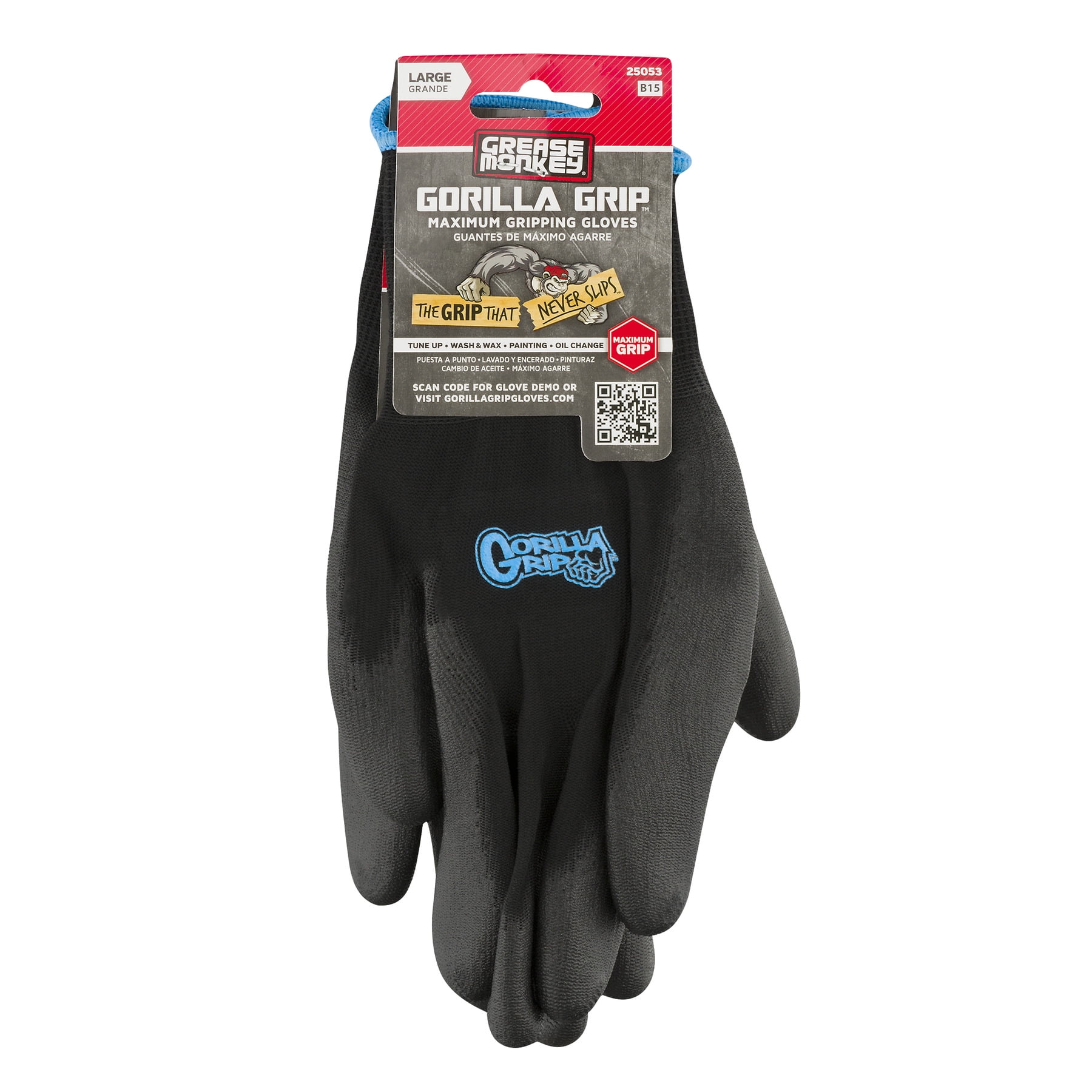 Grease Monkey Gorilla Grip Gloves, Large, 1.0 PR Walmart Inventory