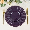 thumbnail image 6 of BalsaCircle 10 Purple 11" Round Disposable Salad Dinner Plastic Plates Gold Wavy Trim Wedding Party Tableware, 6 of 8