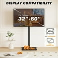 thumbnail image 3 of RTVR Universal Floor TV Stand for 32-60 inch TVs up to 88 lbs, Adjustable Swivel Mount Black Base Stand, 3 of 12