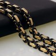 thumbnail image 5 of QQTDFG 5/6/8mm Silver Gold Black 316L Stainless Steel Byzantine Box Chain Mens Necklace-Gold Black-5mm-18inch or 45cm, 5 of 7