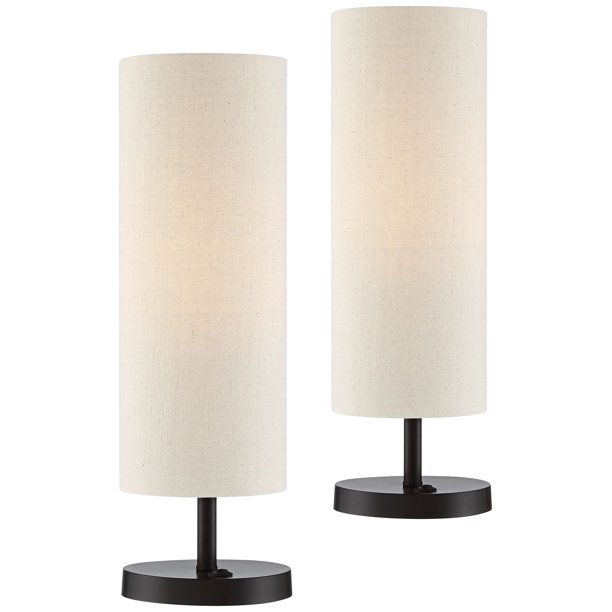 360 Lighting Modern Accent Table Lamps Set of 2 with USB and AC Power