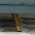 thumbnail image 4 of Noble House Nathanial Fabric Tufted Sofa, Blue, Dark Walnut, 4 of 7