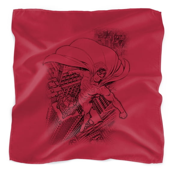 Superman In the City Bandana (21 in x 21 in)