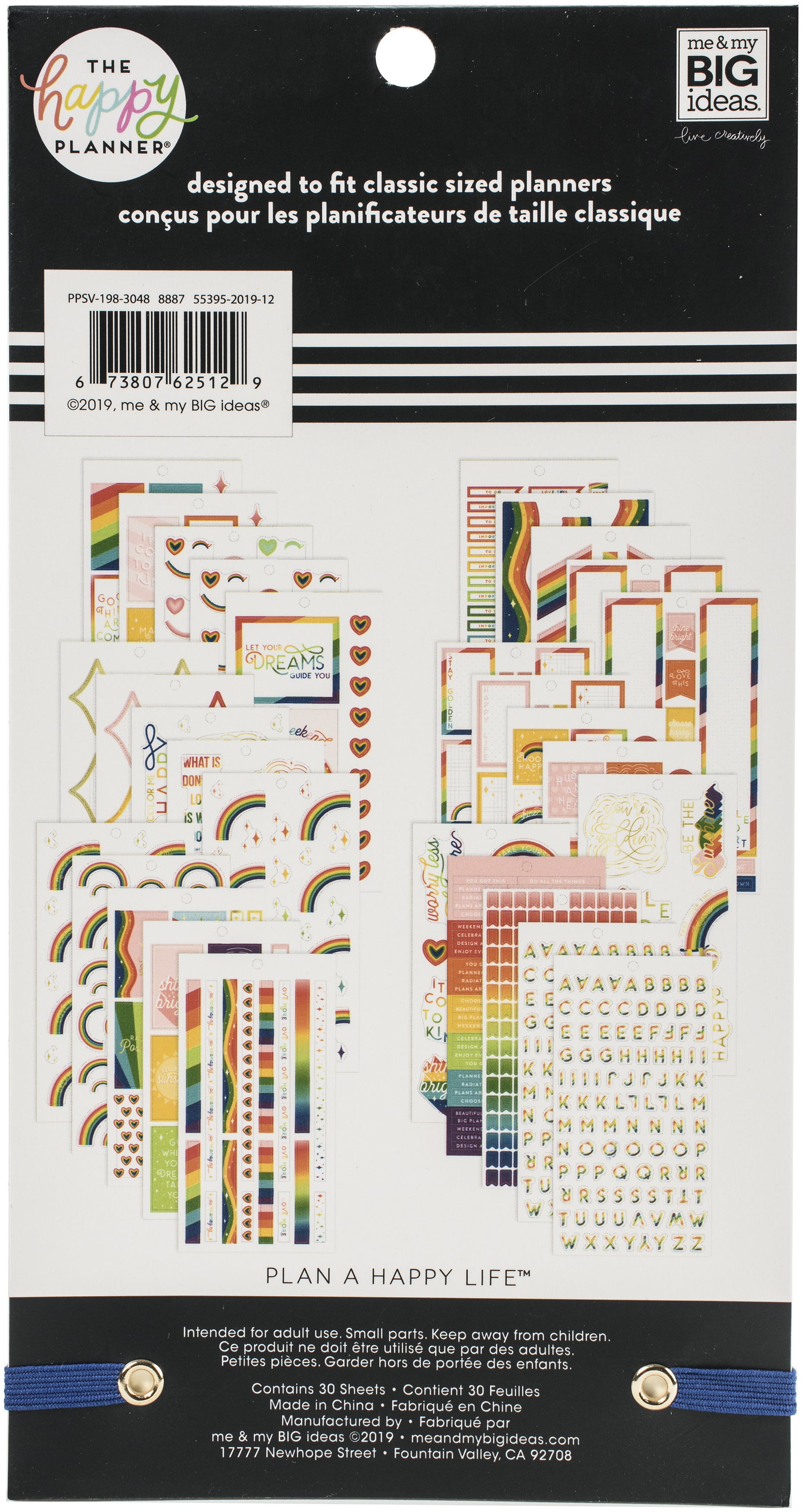 Dreamy Skies Rainbow Planner Stickers Standard Weekly Kit