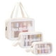 thumbnail image 1 of Neceser de viaje-juego blanco de tres piezas, 1 of 5