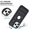 thumbnail image 3 of Allytech Business Case for iPhone 15 Pro Max, Premium Vegan PU Leather Luxury Elegant Slim Fit Shell, Logo Hollow View Shockproof Non-Slip Protective Cover for iPhone 15 Pro Max - Black, 3 of 6